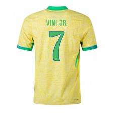 Brasilien Vinicius Junior #7 Hemmatröja Copa America 2024 Korta ärmar